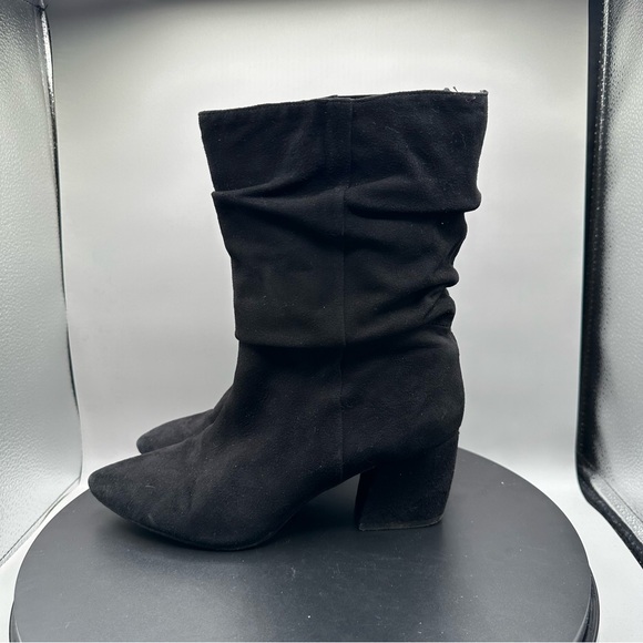 Botkier Skylar Slouched Bootie Pointed Toe Faux Suede Women 7.5 Black - Picture 4 of 9